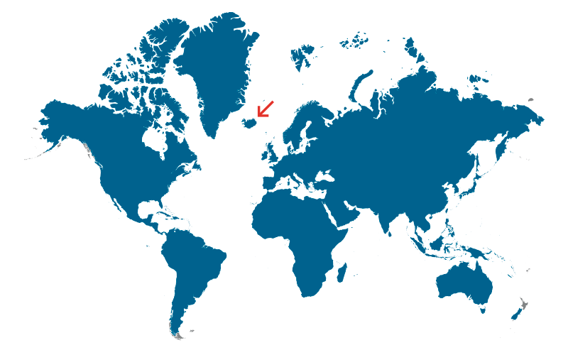 Iceland world map