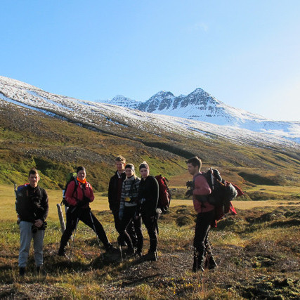 Fjallganga yfir Fossabrekkur mynd Óliver