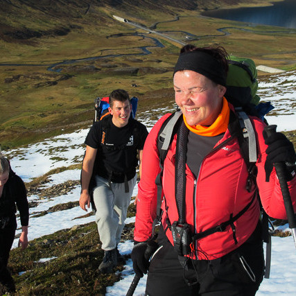 Fjallganga yfir Fossabrekkur mynd Óliver