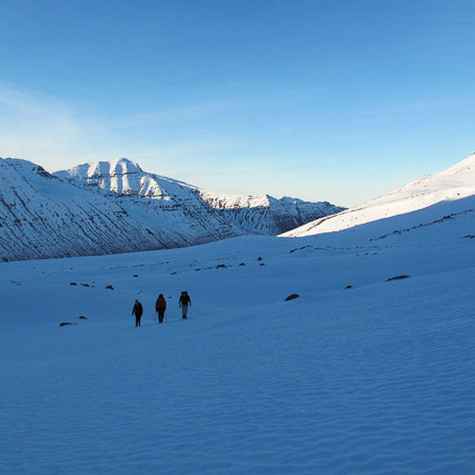 Fjallganga yfir Fossabrekkur mynd Óliver