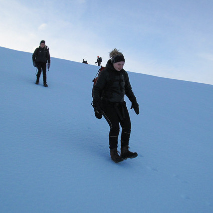 Fjallganga yfir Fossabrekkur mynd Óliver