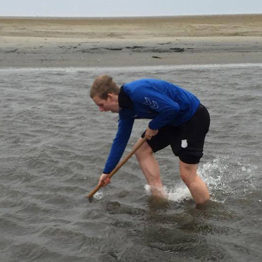 Hákon Leó veiðir rækjur