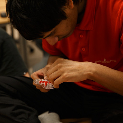 Verkefnið er þríþætt, veitir þjálfun í stærðfræði, æfir fínhreyfingar og svo eru gripirnir aukaafrakstur, segir
Birgitta Sigurðardóttir, sérkennari.