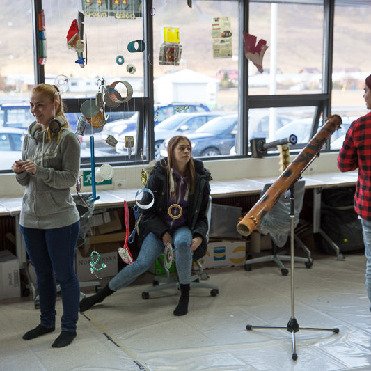 Úrgangslist í miðannarviku mynd Gísli