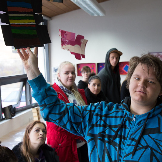 Úrgangslist í miðannarviku mynd Gísli