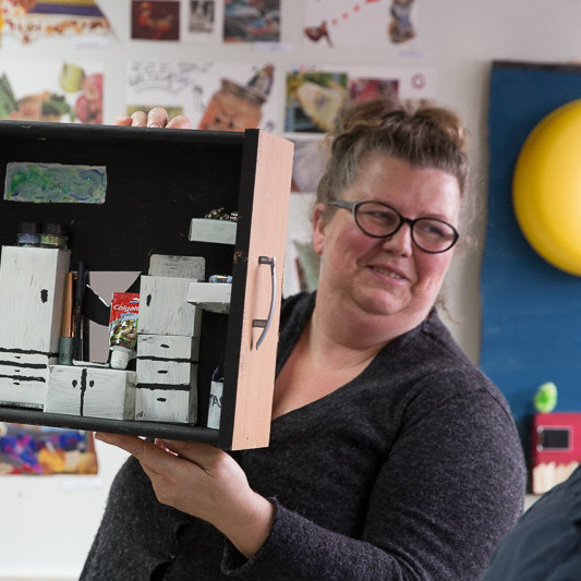 Úrgangslist í miðannarviku mynd Gísli