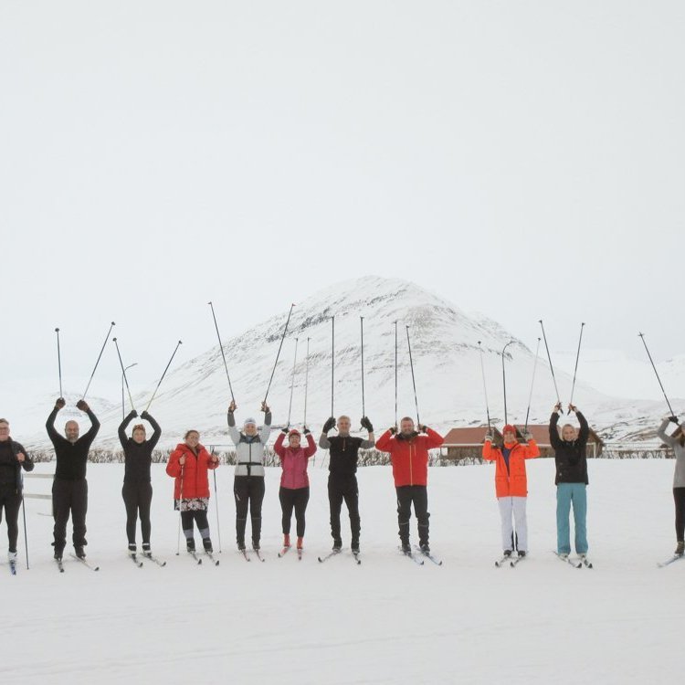Kennarar á skíðum hópmynd