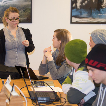 Selma Dögg í heimsókn mynd GK