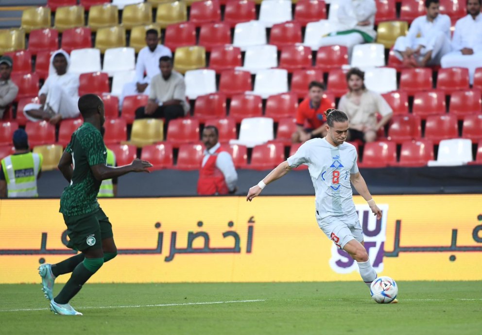 Okkar maður, Viktor Karl í vináttulandsleik gegn Sádí-Arabíu í nóvember í fyrra. Ljósmynd: KSÍ.