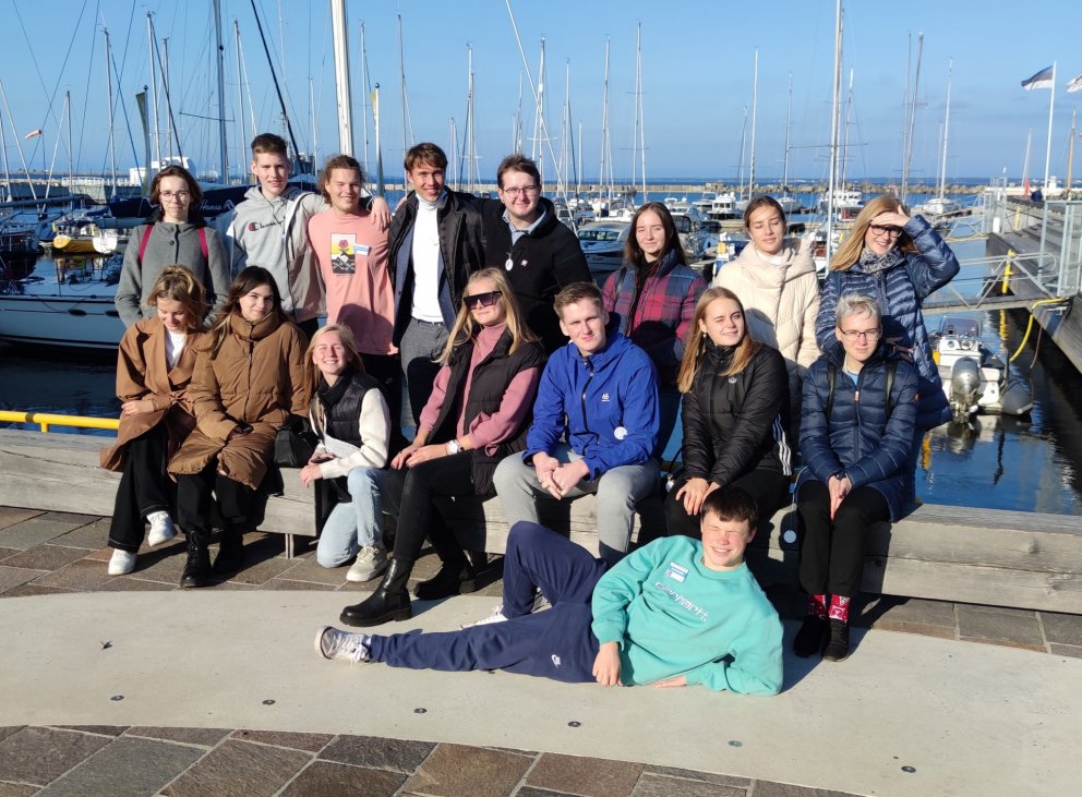 Flottur hópur við Noblessner höfnina í Tallin. Ljósm. SMH.