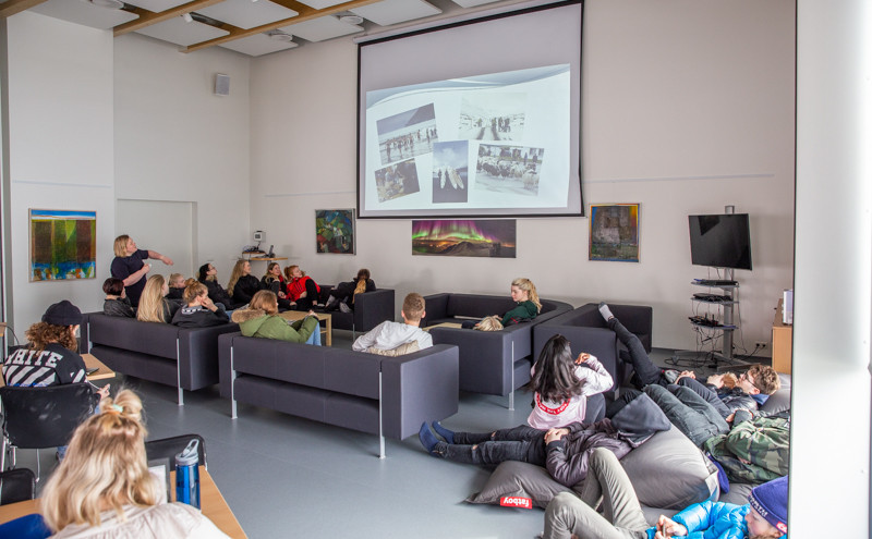 Nemendur Grunnskóla Fjallabyggðar mynd GK