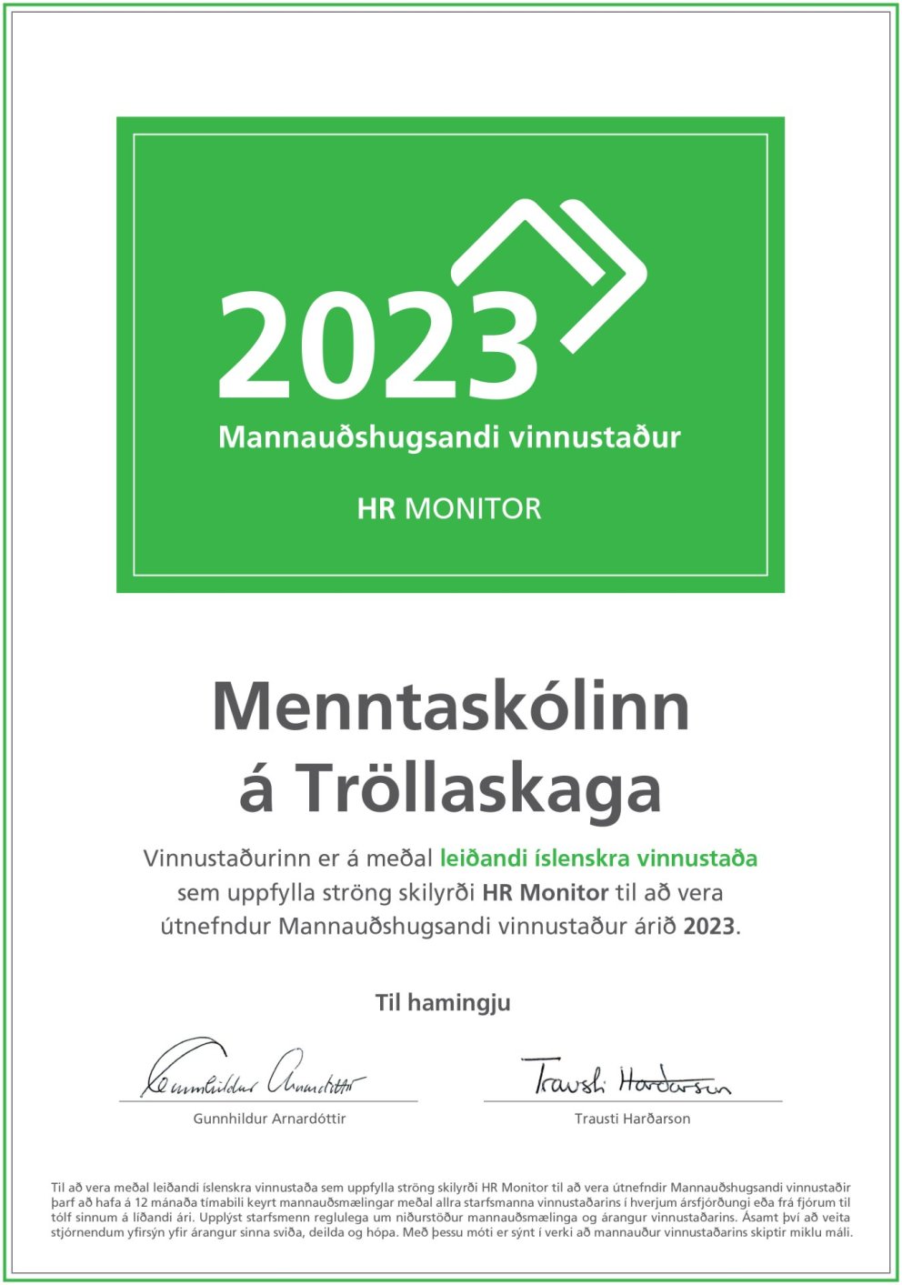 MTR meðal leiðandi íslenskra vinnustaða