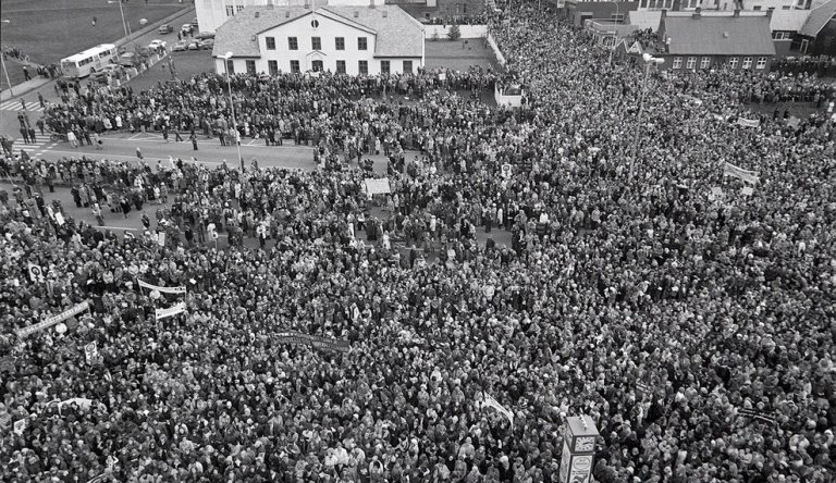Kvennafrídagurinn 1975 mynd frettabladid.is