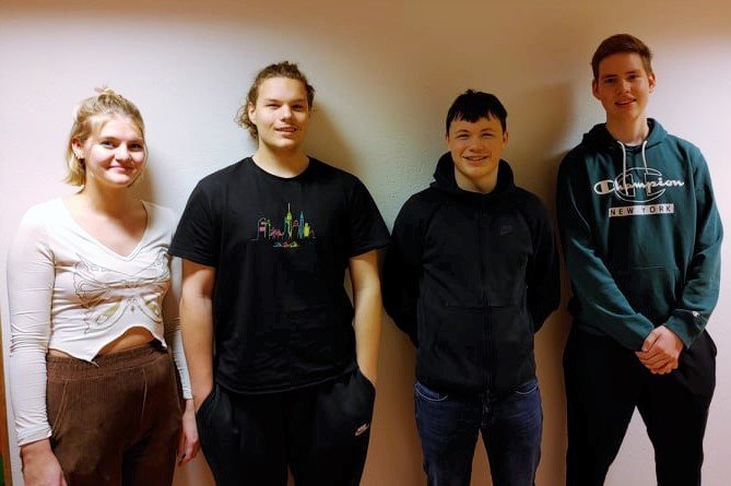 Frá visntri: Amalía, Hafsteinn, Jón Grétar og Lárus. Ljósm. HHÓ.