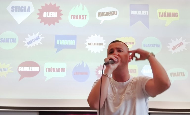 Tólistarmaðurinn Flóni. 
Ljósm. SMH