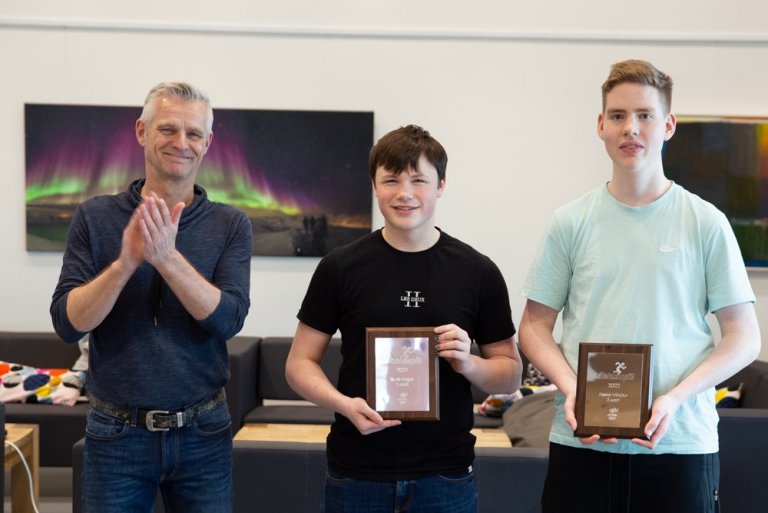 Þórarinn, Jón Grétar og Lárus.
Ljósm. GK.