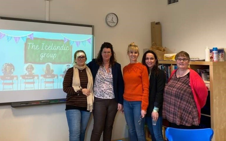 Kolbrún, Inga, Björk, Diljá og Birgitta í Póllandi.